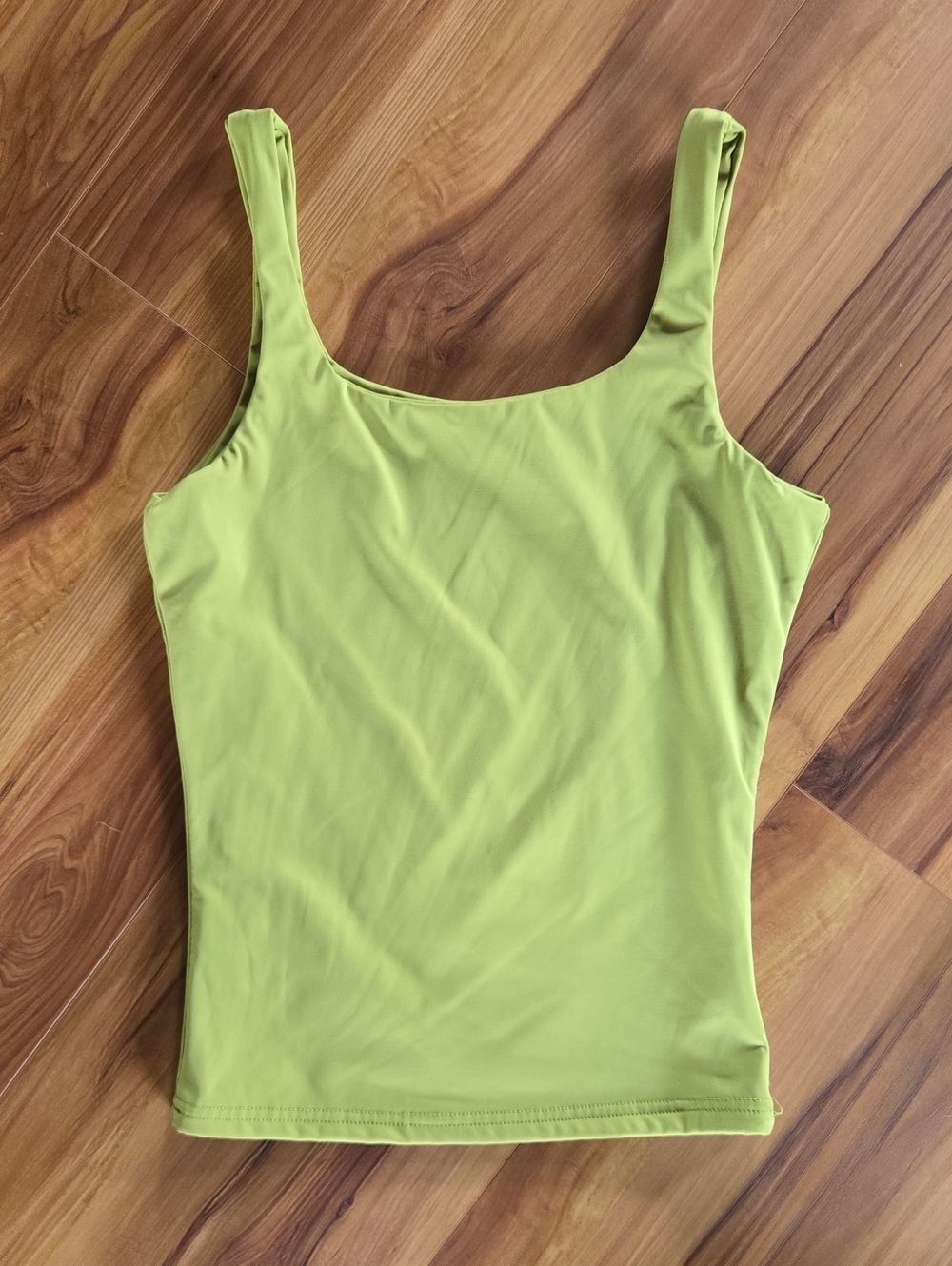 Slim Square-Neck Tank Top in Light Green - Women